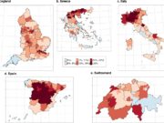 Infografía del estudio que analiza el exceso de mortalidad en España, Italia, Inglaterra, Grecia y Suiza en 2020