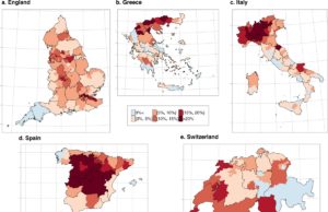 Infografía del estudio que analiza el exceso de mortalidad en España, Italia, Inglaterra, Grecia y Suiza en 2020